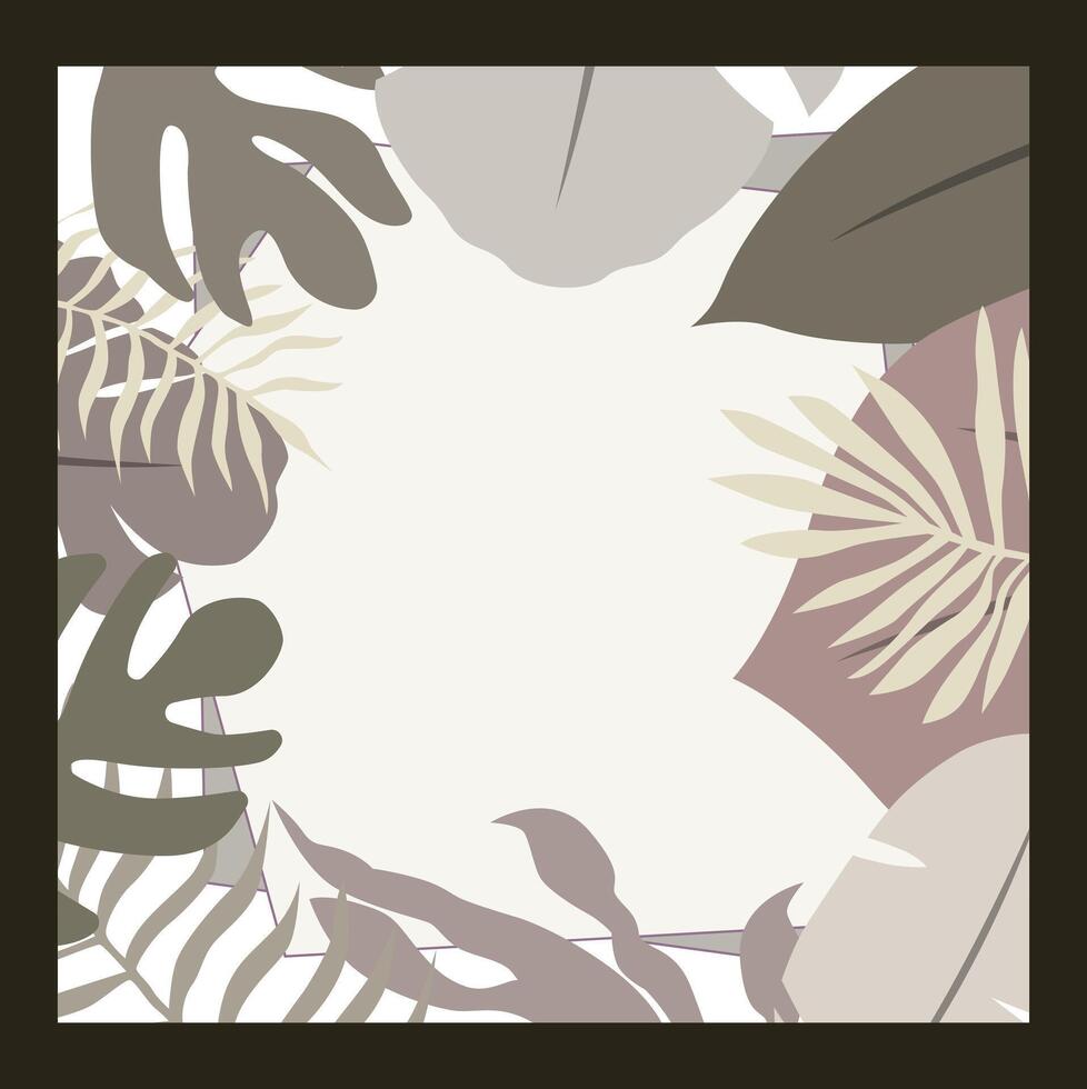 Abstract illustration with exotic jungle leaves. Design concept for your stylish background. vector