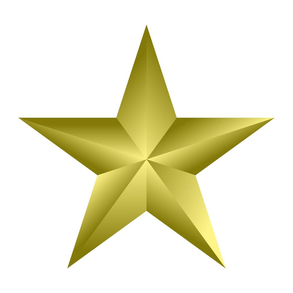 Star in gradient. Isolated shiny star. Fashionable design. Logo illustration. vector