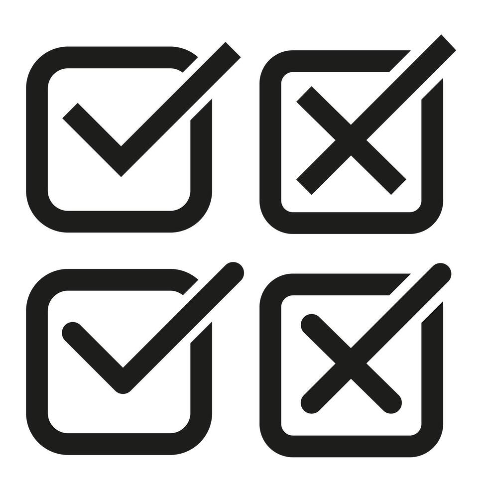 Check mark icon. Check mark set. Check mark sign. Approved symbol. Isolated check mark icon. vector
