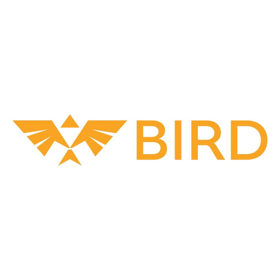 abstract bird wings flat minimalist logo design vector