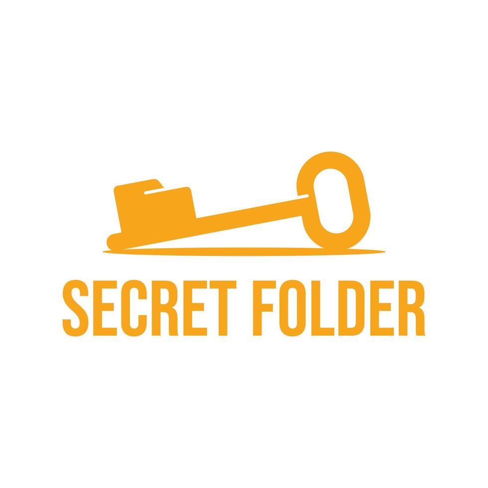 secret private folder flat minimalist logo design vector