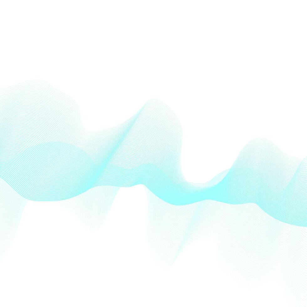 Abstract blue wavy lines on white background. illustration for your design vector