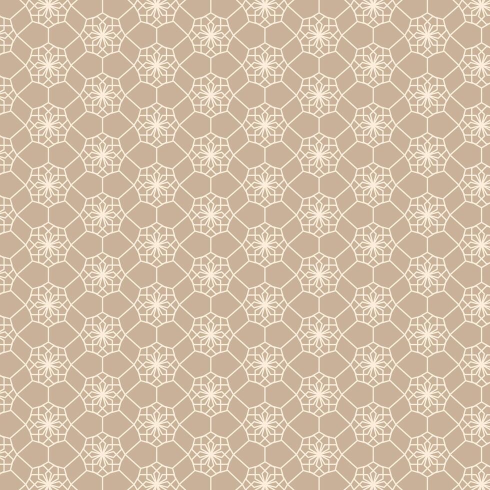 arabic geometric beige background pattern vector