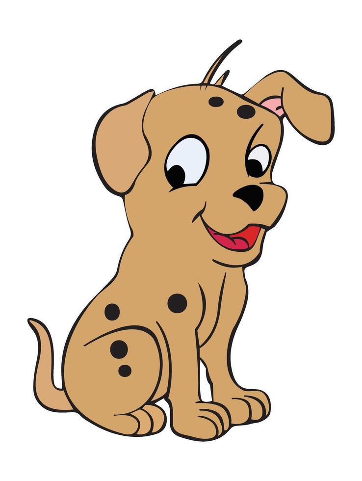 Dog smiling isolated on white background vector