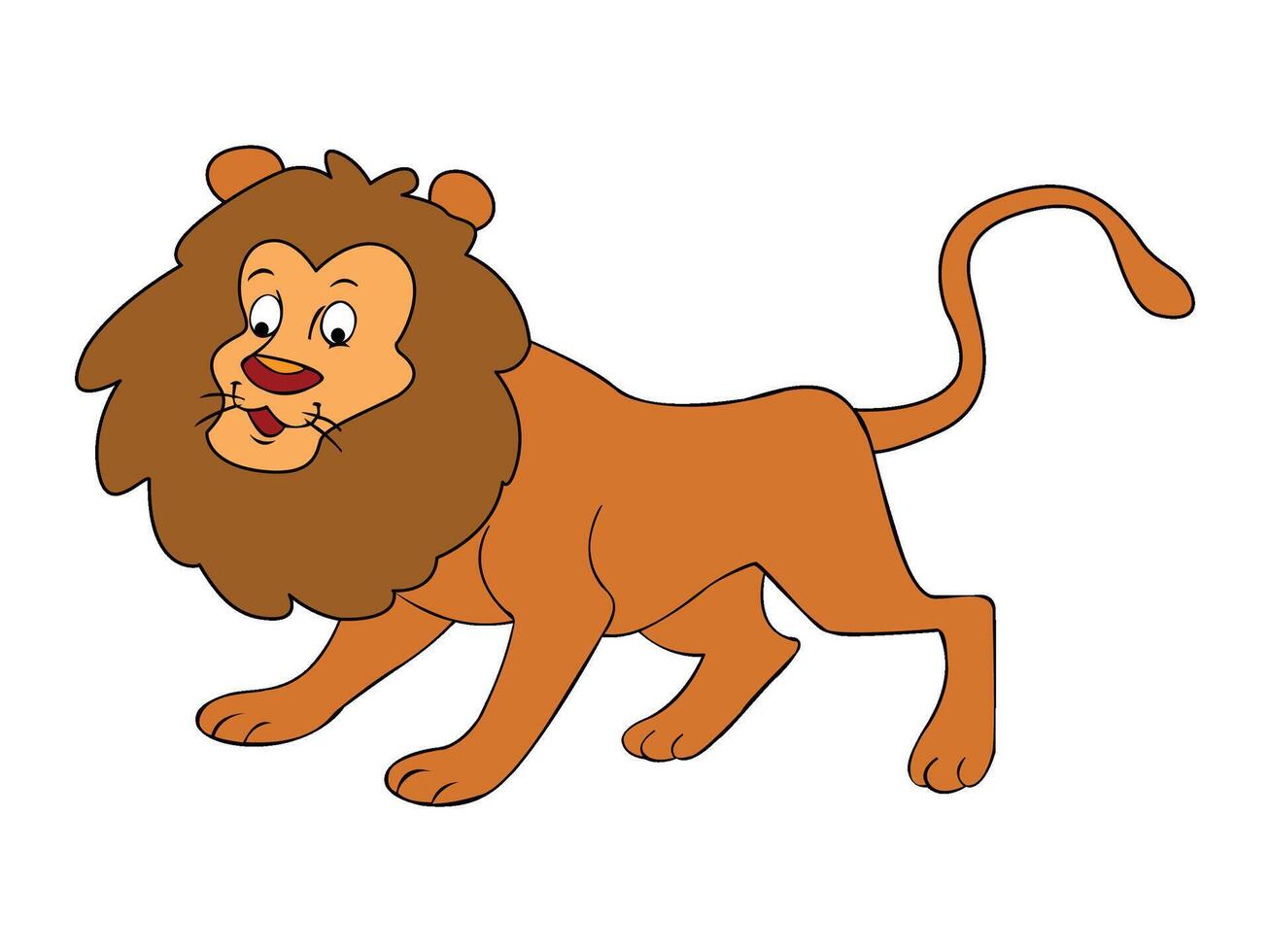 A lion is walking vector