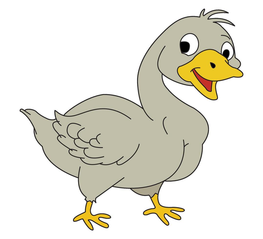 A duck smiling vector