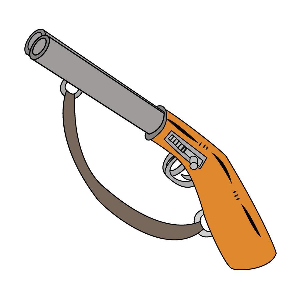 A wooden gun illustration vector