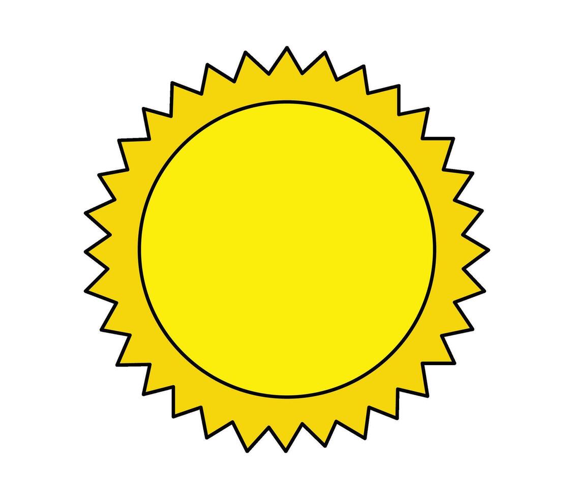 Summer sun isolated on white background vector