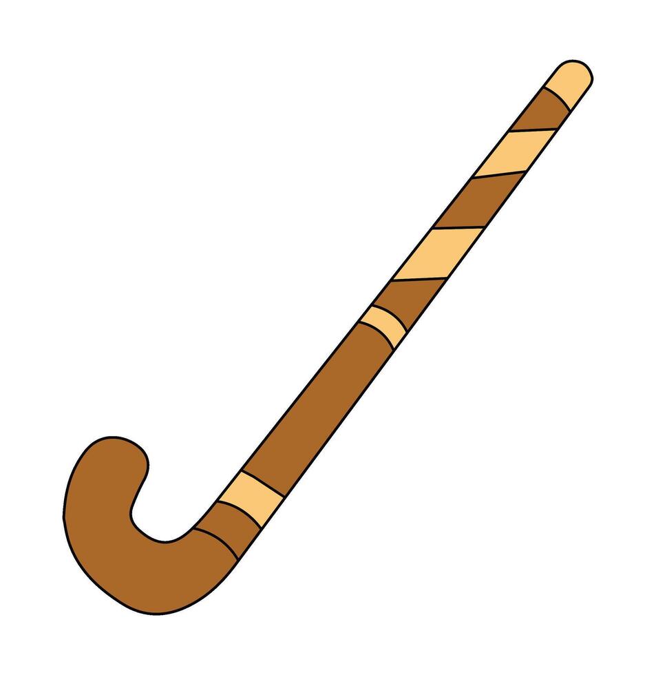A wooden hockey illustration vector