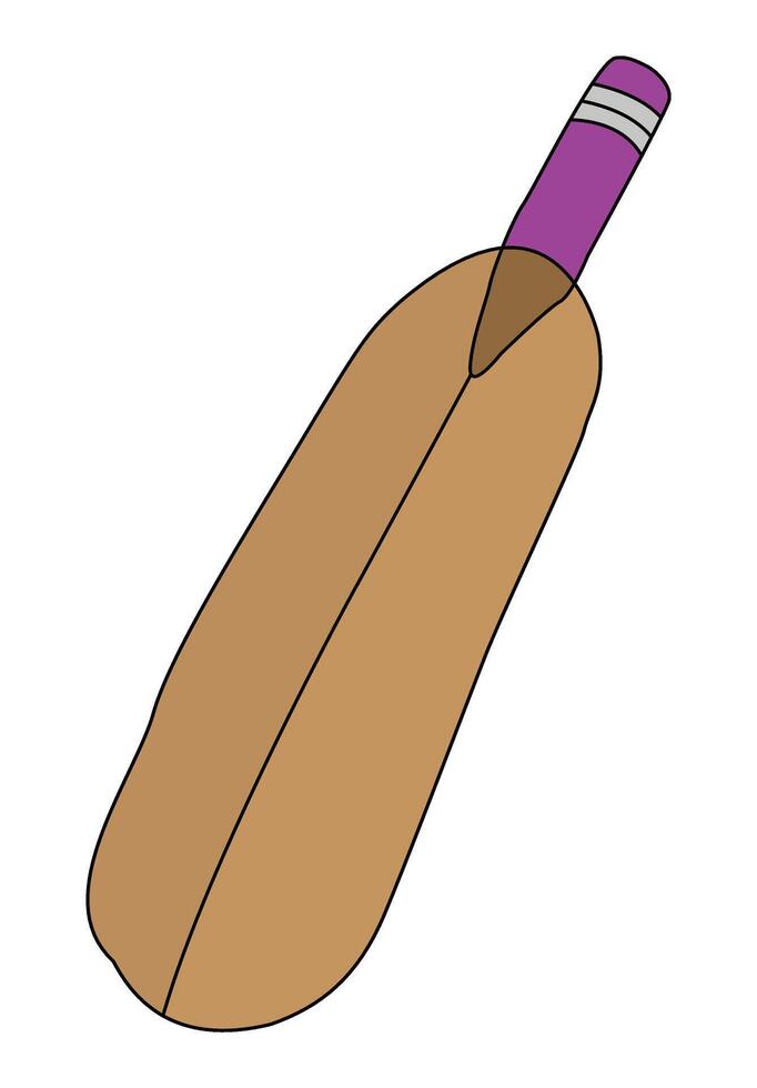 A wood bat cartoon illustration vector