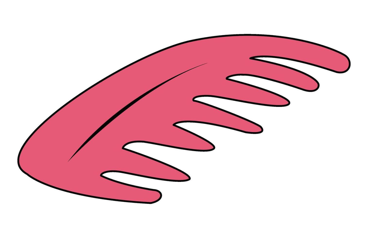 Pink comb isolated on white background vector