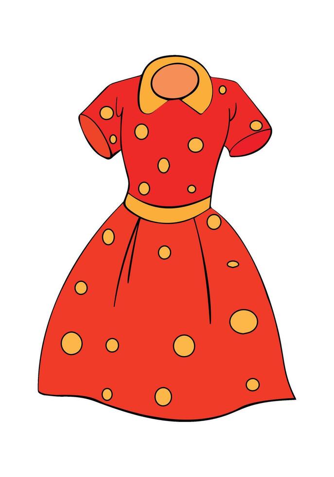 Girls dress illustration vector