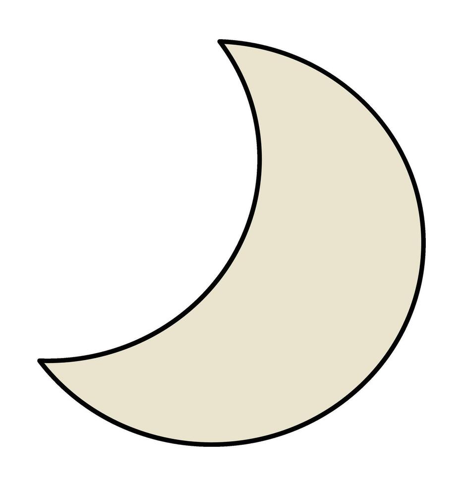 Moon isolated on white background vector