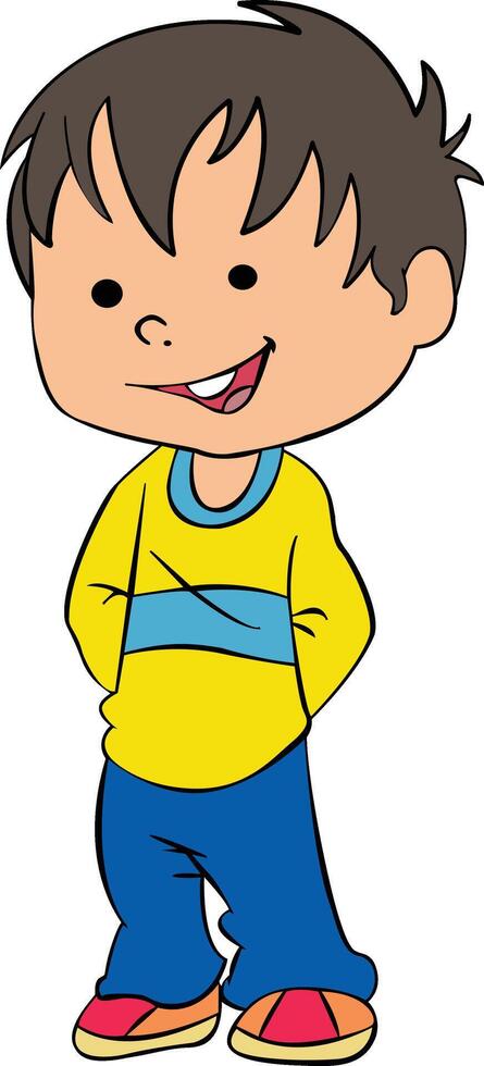 A boy is smiling vector