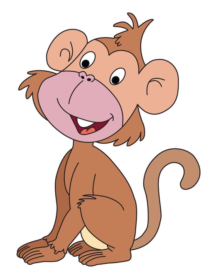 A monkey smiling vector