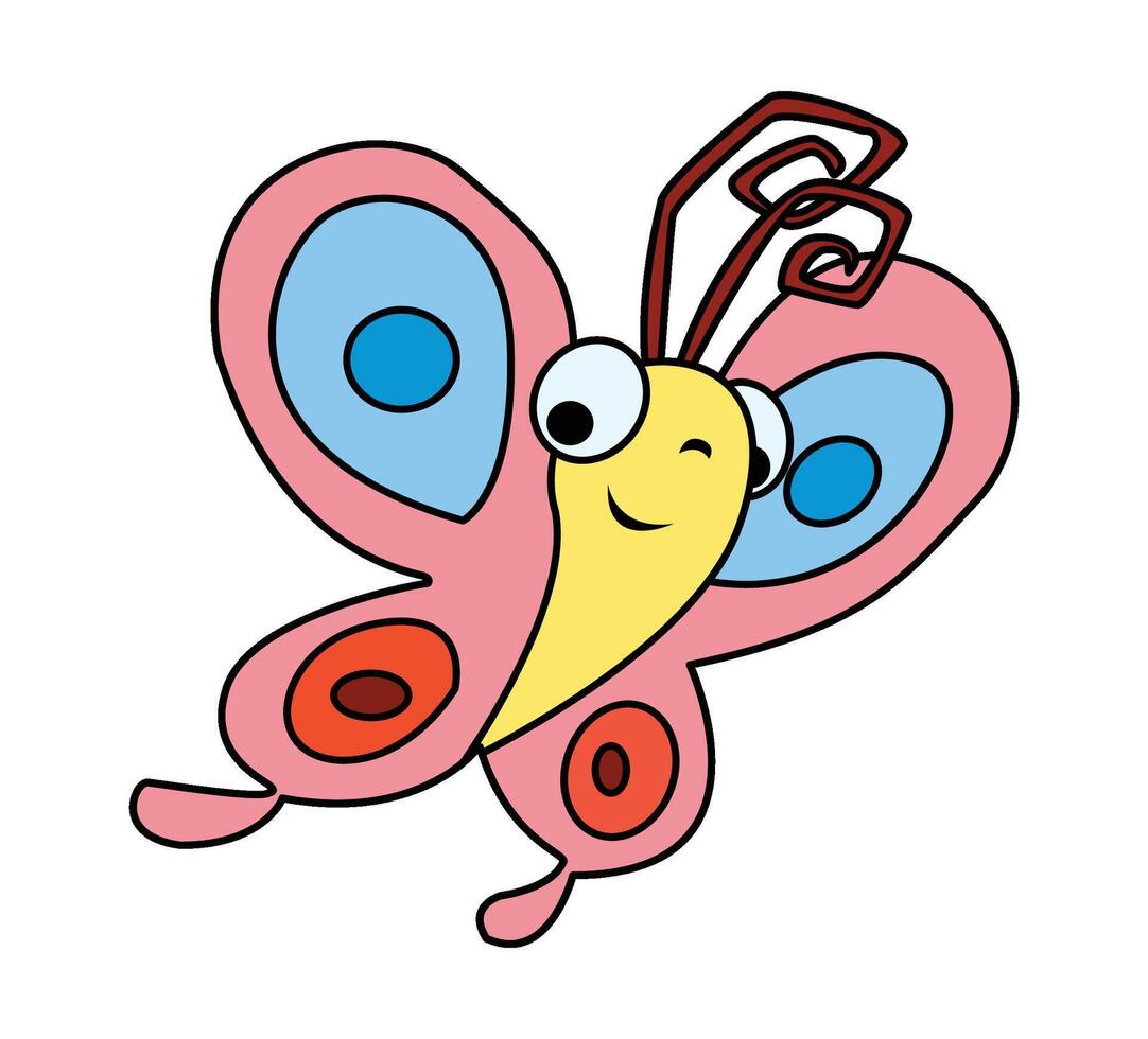 A butterfly smiling vector