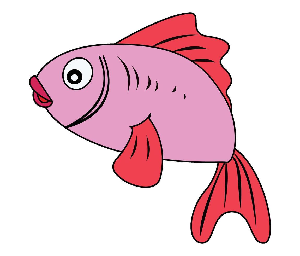 A fish cartoon vector