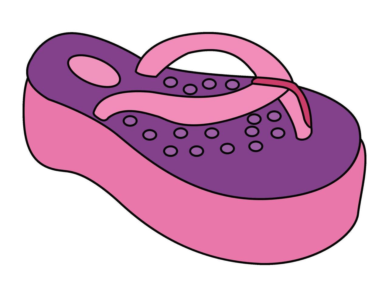 Japanese shoes isolated on white background.eps vector