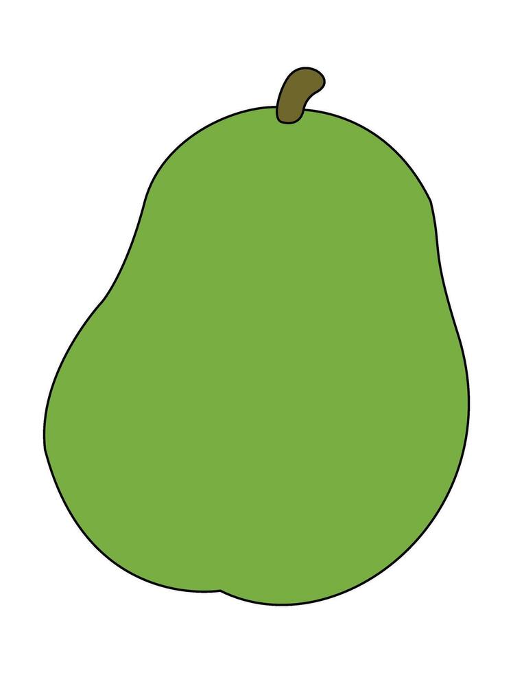 Green pear isolated on white background vector