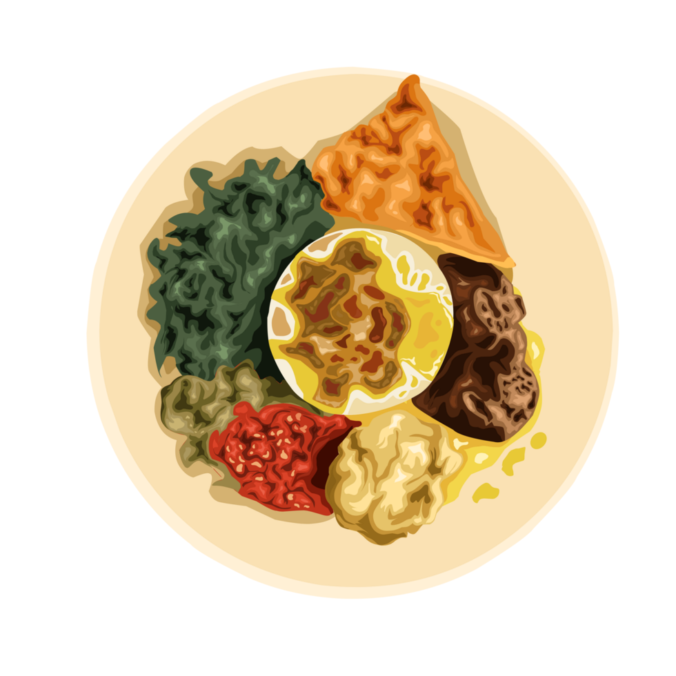 A plate with food on it png