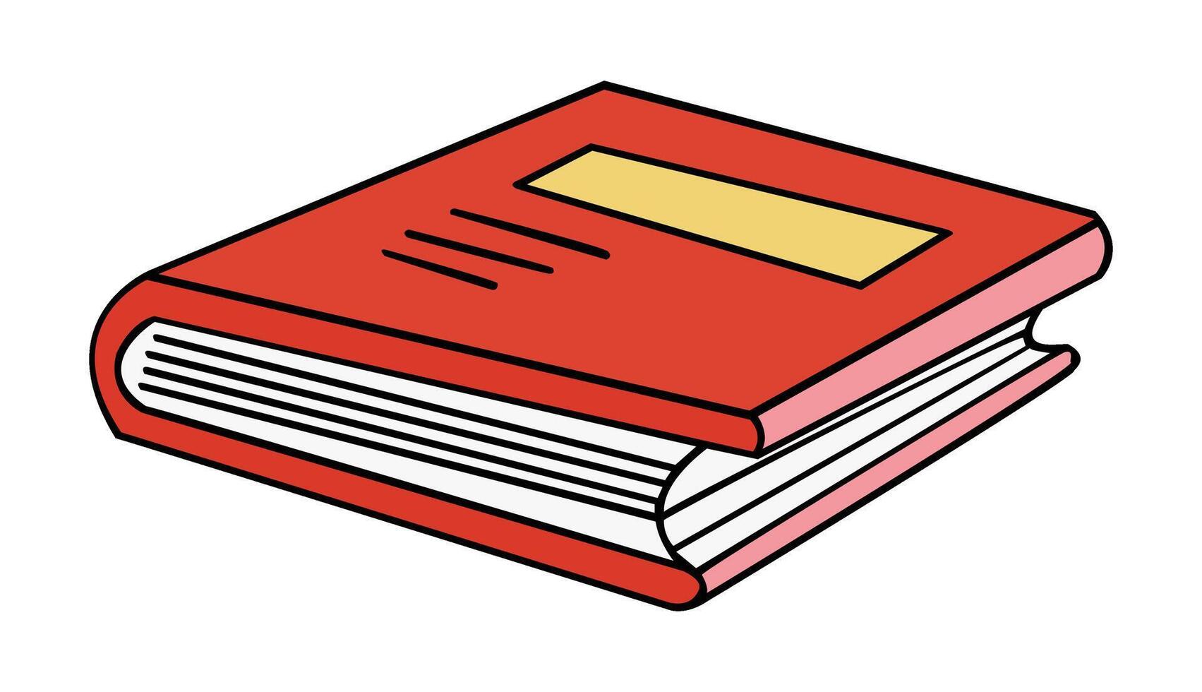 Red cover wali book illustration vector