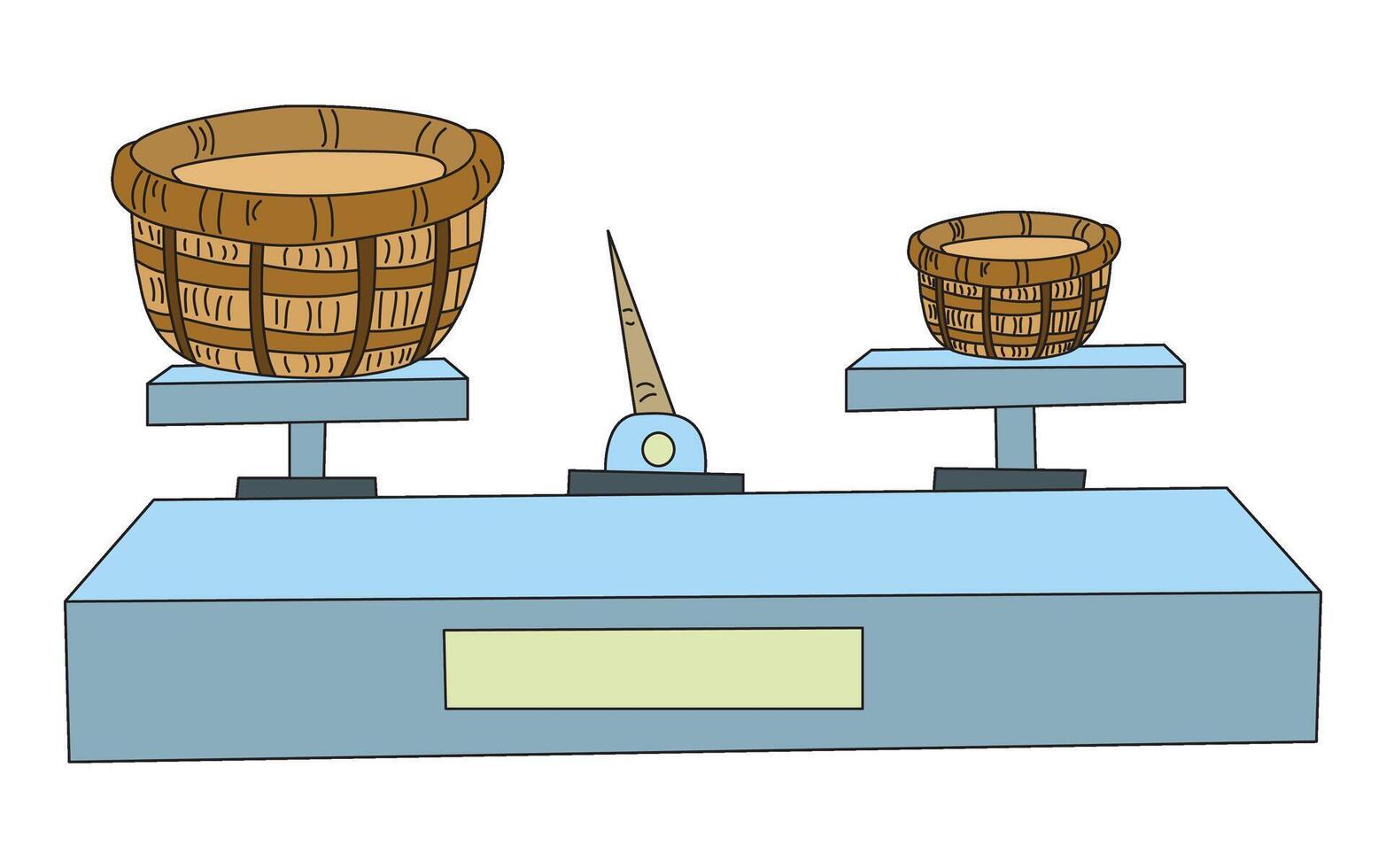A basket weighs as much as basket vector