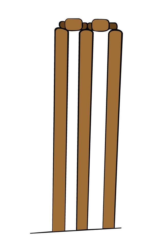 Cricket wickets isolated on white background vector