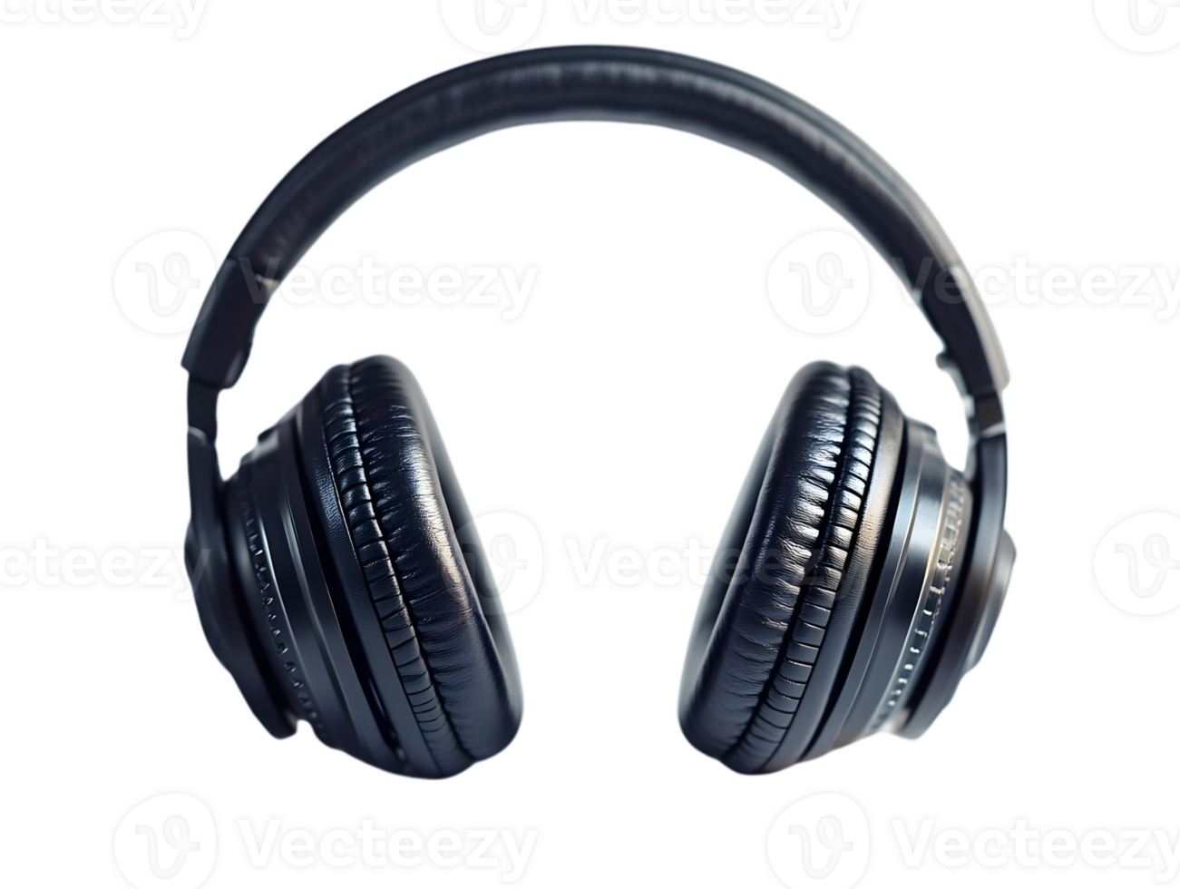 Black Headphones, Enjoy Music with Transparent Background png