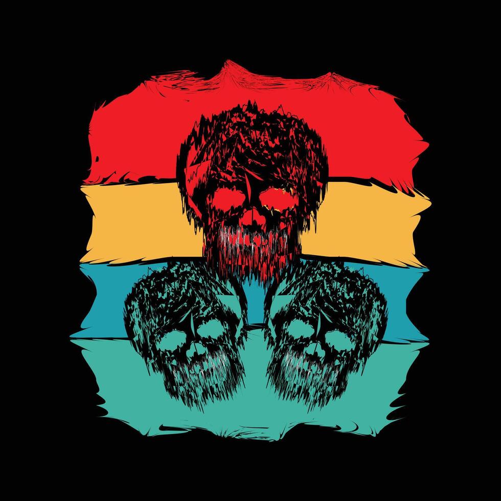 Skull Creative T-shirt Design vector