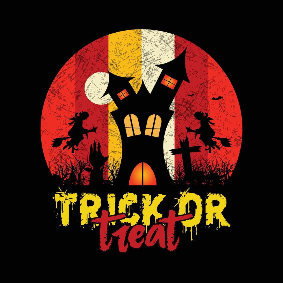 Track or Treat best T-shirt design vector