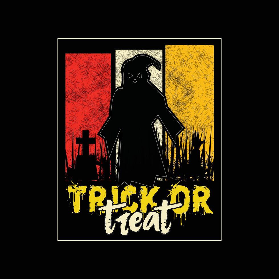Halloween T-Shirt Beautiful Scary and eye-catching vector