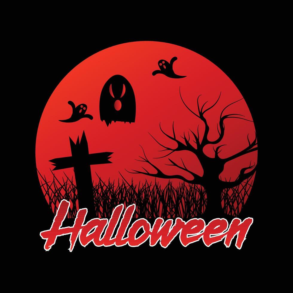 Halloween t shirt design with elements vector