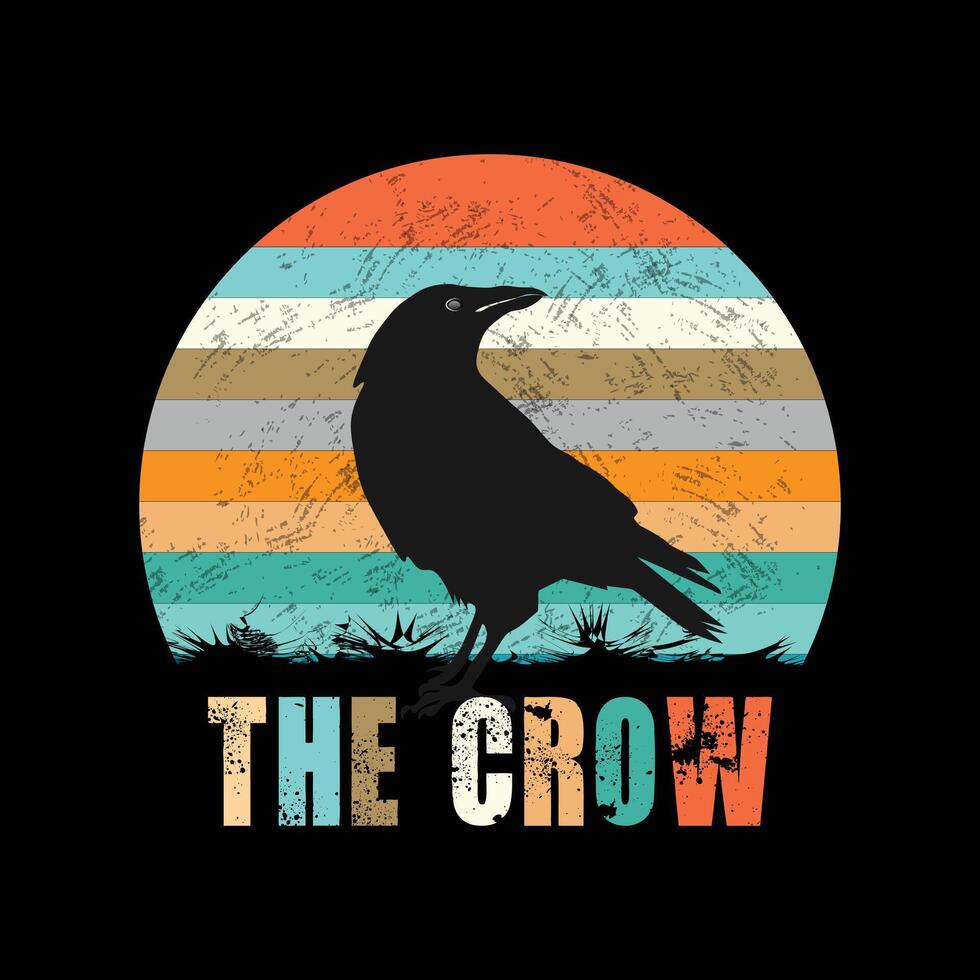 The Crow Best Creative T-shirt design vector