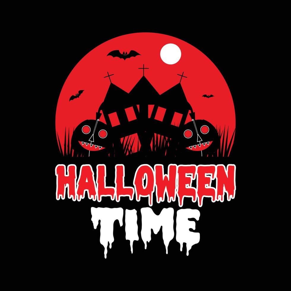 Halloween Time T-shirt Design Victor vector