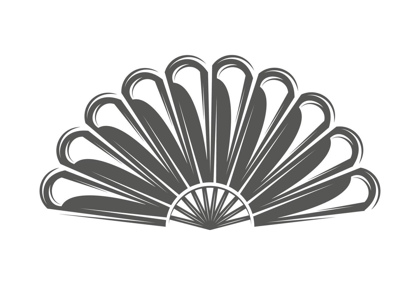 Handheld fan icon vector