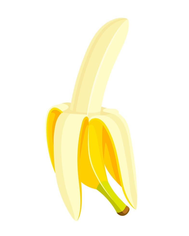 Banana icon in cartoon style vector