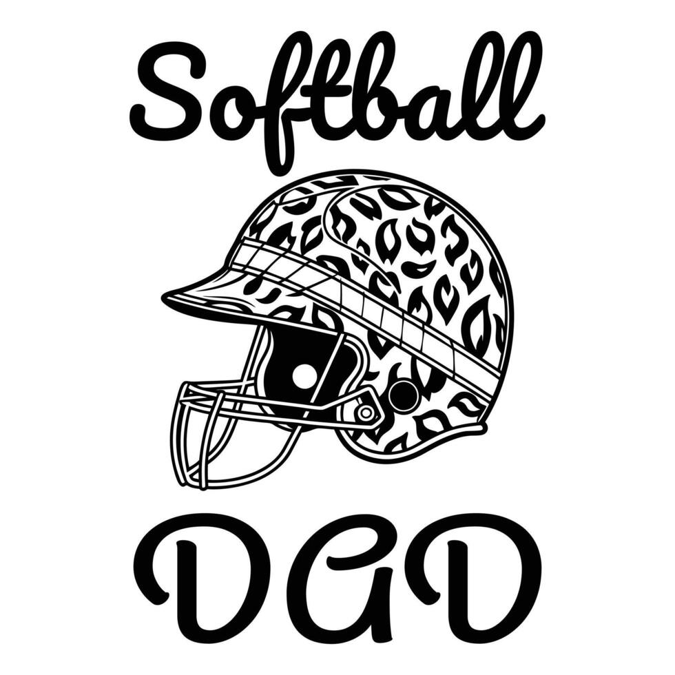 Softball Dad Typography T-shirt Design, vector