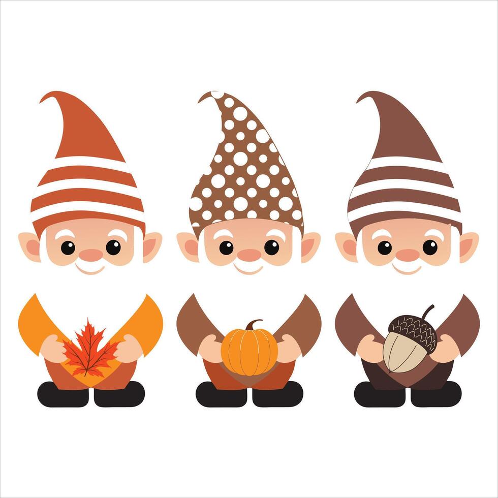 Vibrant Happy Fall Autumn Clipart Illustration for Crafts vector