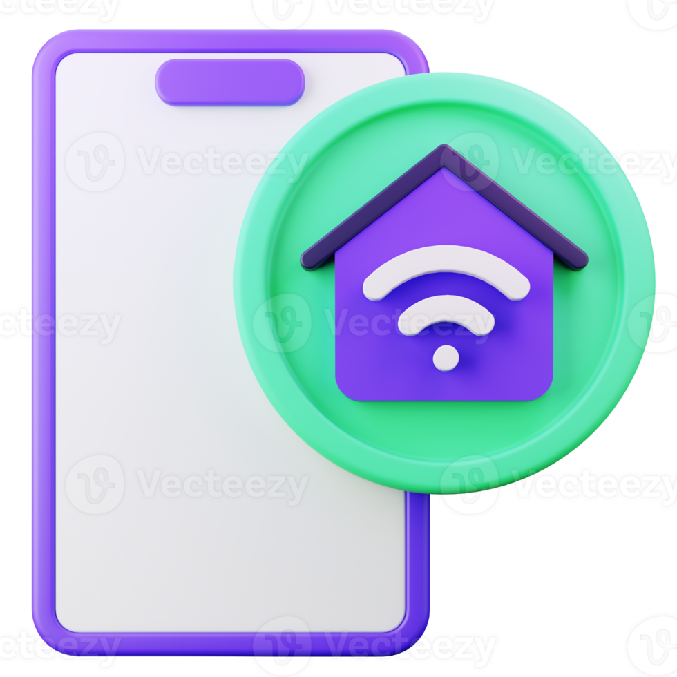 3D Render Colorful Smart Home Control Device png