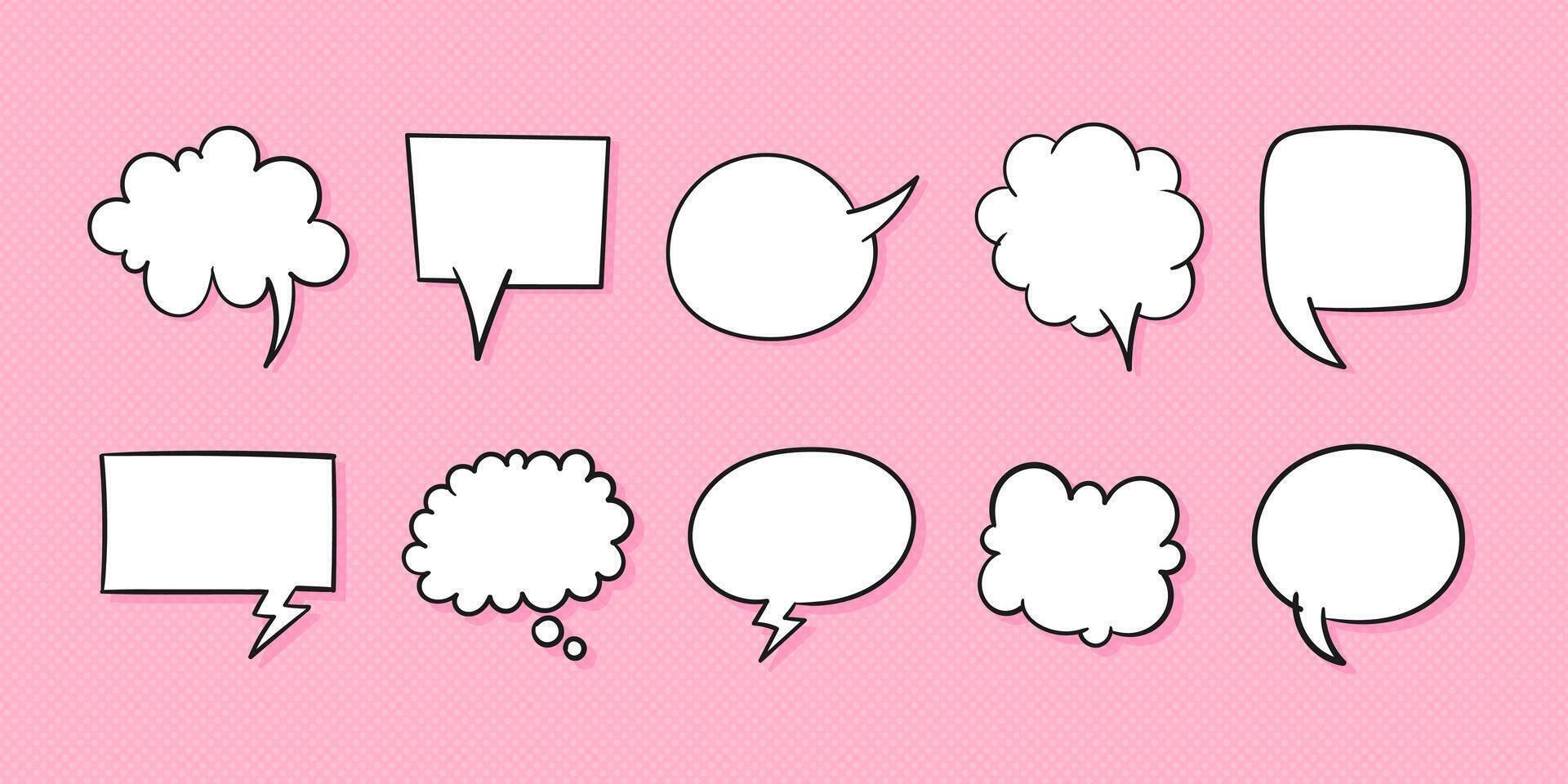 Speech Bubble set. Talk bubble. Cloud speech bubbles collection vector