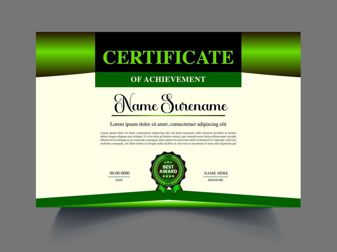 Professional business Certificate vector