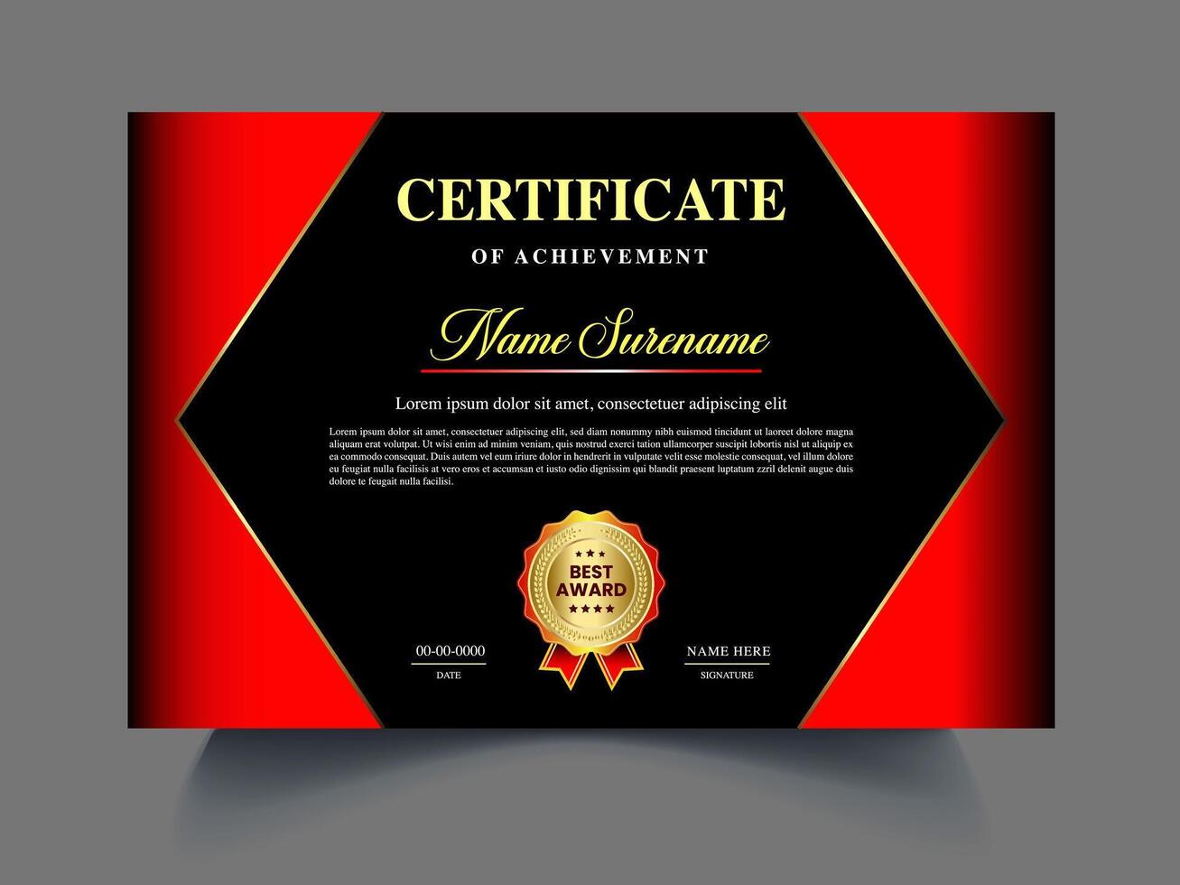 creative certificate Design vector