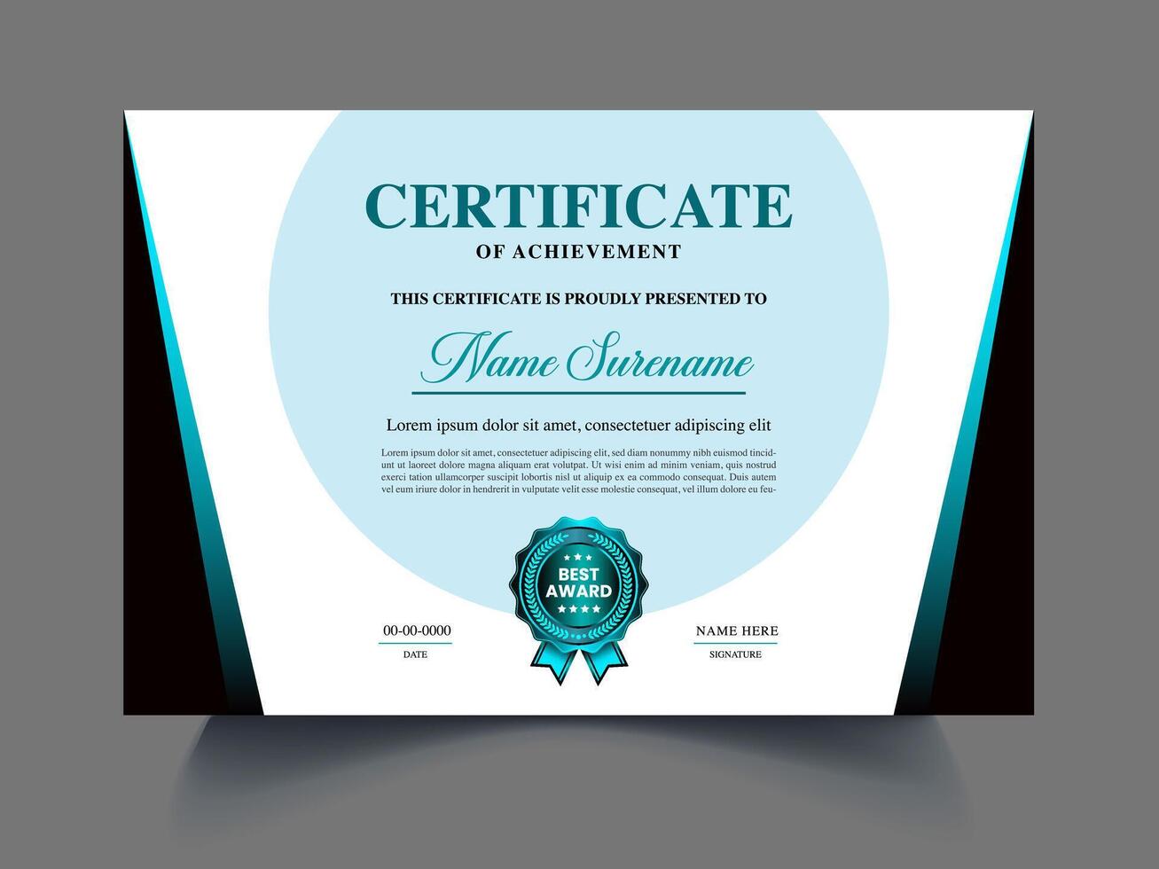 business Certificate design template vector