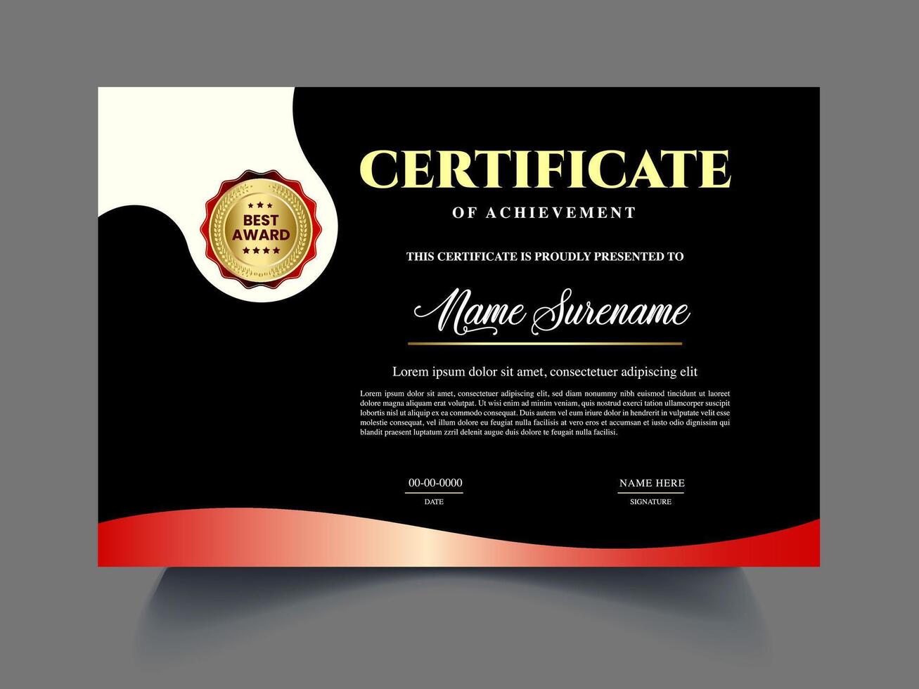 update Certificate Template vector