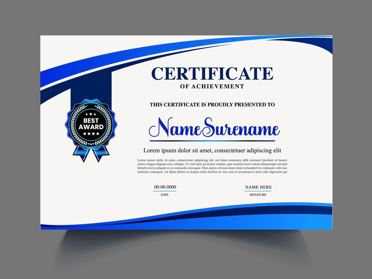 exclusive Certificate Template vector
