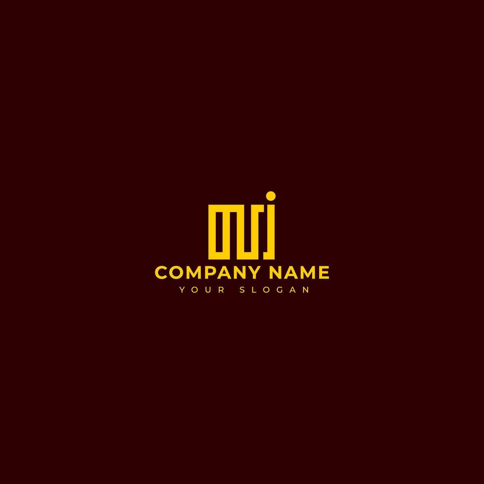 Modern Letter NI logo design template vector