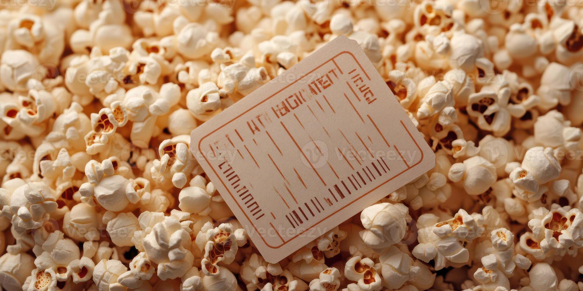 Enjoying a movie night with popcorn and a ticket on a cozy evening photo