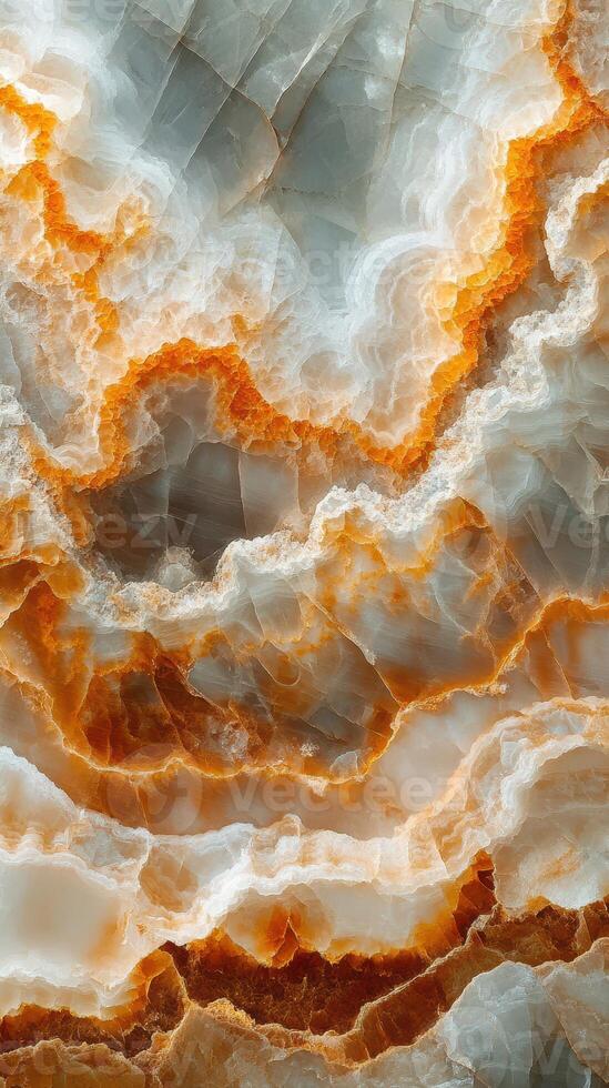 Natural onyx stone with intricate patterns and rich colors captured in close-up showcasing its unique geological beauty photo