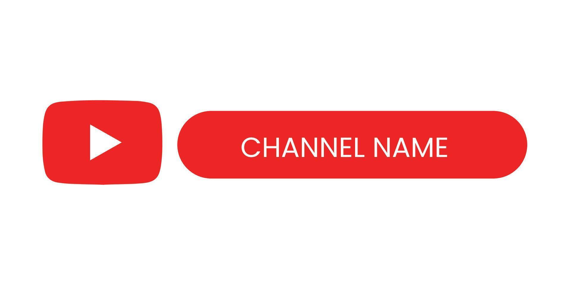 Youtube channel name button icon illustration vector
