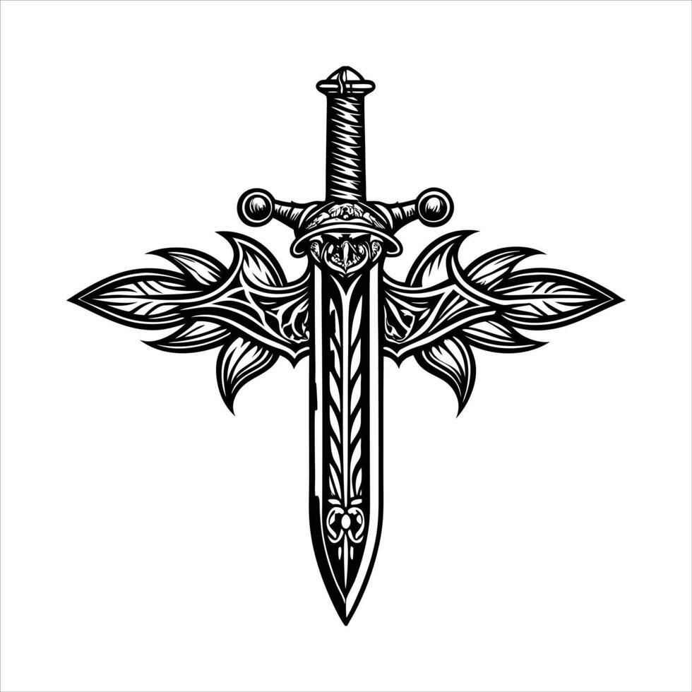 Medieval Knights Sword vector